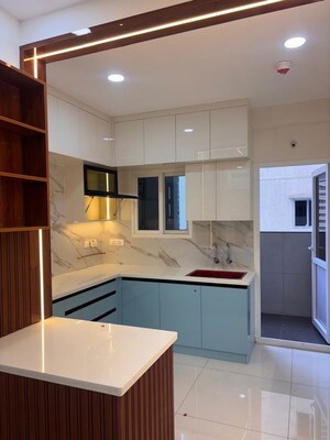 Kitchen in 3 BHK Apartment at Rajapushpa Provincia, Narsingi – for Rent