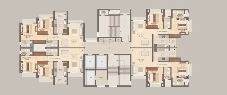 Floor Plan, lodha-vista 2 Bedroom 670 Sq.Ft. Apartment In Lower Parel Mumbai 9948093