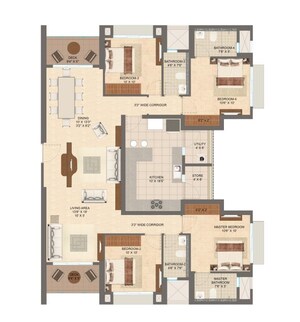 Floor Plan in 3 BHK Apartment at Lodha Vista, Lower Parel – for Sale