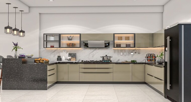 Kitchen, vian-mrida 3 Bedroom 1740 Sq.Ft. Apartment In Kollur Hyderabad 9925875