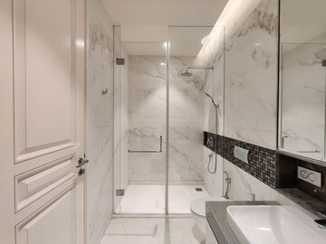 Bathroom in 3 BHK Apartment at Bhartiya City Leela Residences, Thanisandra Main Road – for Rent