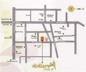 2 BHK Apartment – Map Location View at Yogiraj Villa 2, Gotri - for Sale