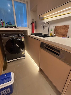 Kitchen in 3 BHK Apartment at Brigade El Dorado, Bagaluru – for Rent