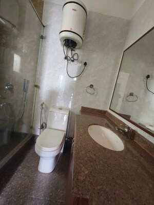Bathroom in 3 BHK Builder Floor at Nehru Enclave – for Rent