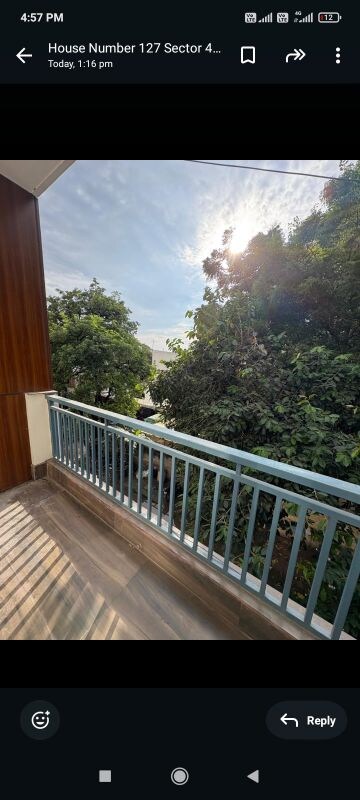 Balcony in 1 BHK Builder Floor at Saurabh Niwas, Sector 40 – for Rent