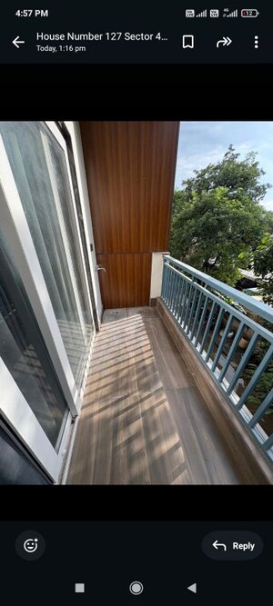 Balcony in 1 BHK Builder Floor at Saurabh Niwas, Sector 40 – for Rent