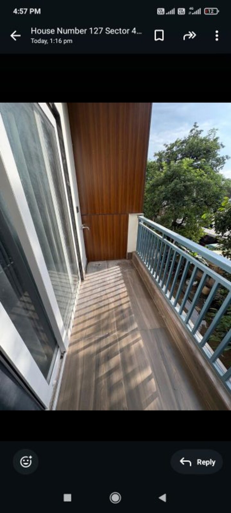 Balcony, saurabh-niwas 1 Bedroom 300 Sq.Ft. Builder Floor In Sector 40 Gurgaon 9952415