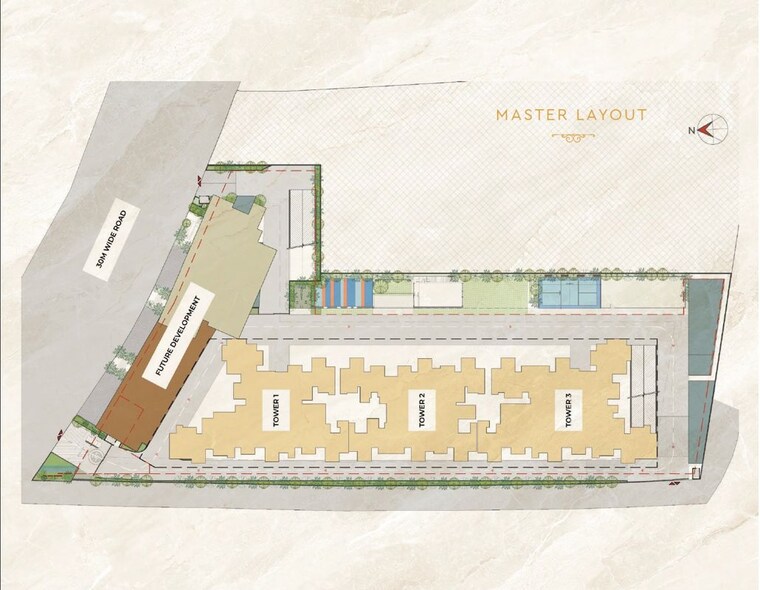 Master Plan, wakad 2 Bedroom 809 Sq.Ft. Apartment In Wakad Pune 9947681