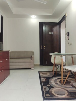Living Room in 1 BHK Builder Floor at Greater Kailash I – for Rent