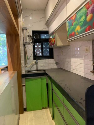 Kitchen in 1.5 BHK Apartment at Bhushan Park View CHS, Borivali West – for Rent