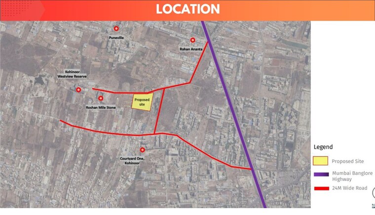 Map Location, kohinoor-westview-reserve 2 Bedroom 704 Sq.Ft. Apartment In Wakad Pune 9953529