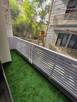 Balcony in 1.5 BHK Builder Floor at Chattarpur – for Rent