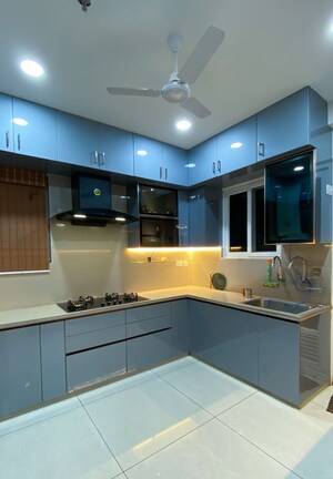 Kitchen in 3 BHK Apartment at Aparna Sarovar Zenith, Nallagandla – for Rent