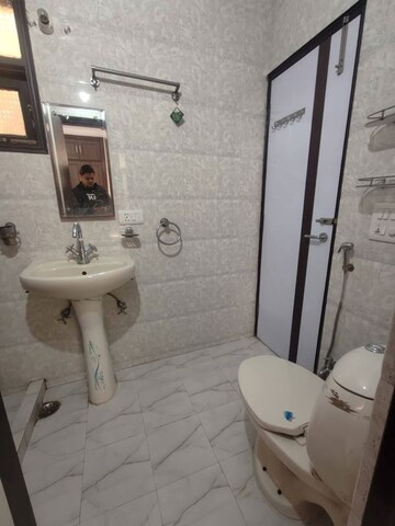 Bathroom in 2 BHK Builder Floor at Shivalik Colony – for Rent