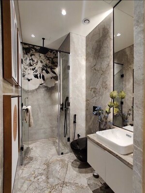 Bathroom in 4 BHK Apartment at Lodha World One, Worli – for Sale