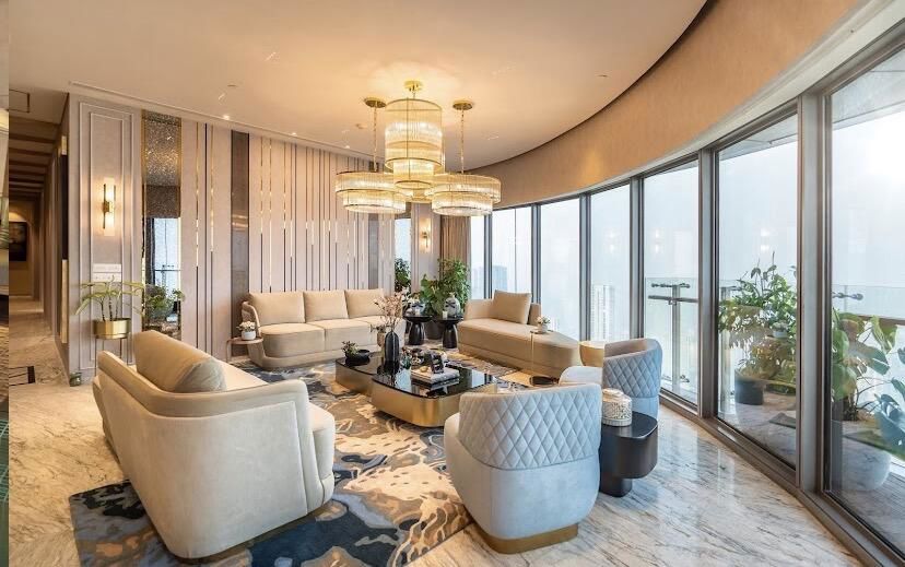 4 BHK + Servant Room,Study Room 4119 Sq.Ft. Apartment in Lodha World One