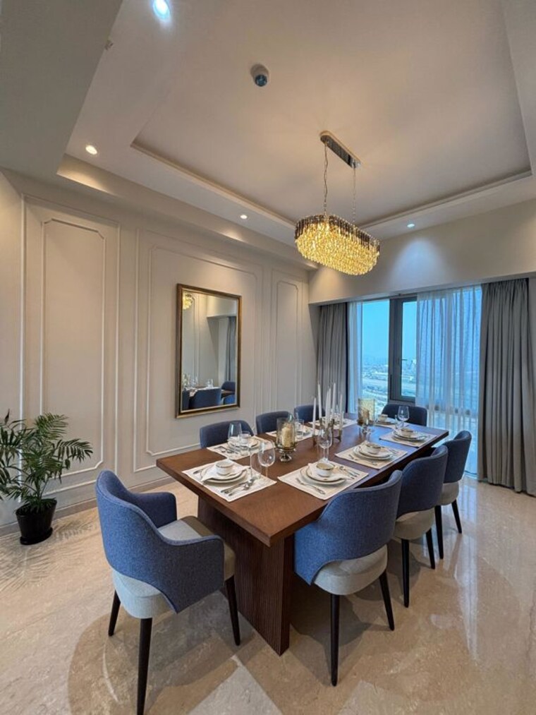 Dining area, lodha-the-world-towers-world-one-tier-2 4 Bedroom 2690 Sq.Ft. Apartment In Worli Mumbai 9954539