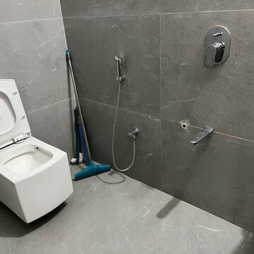 Bathroom in 2 BHK Apartment at Gami Terra, Sanpada – for Rent