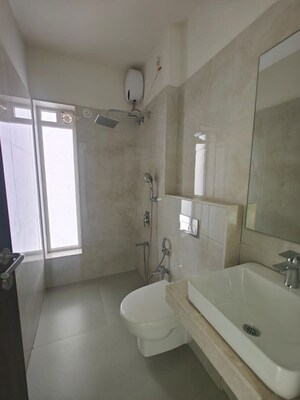 Bathroom in 3 BHK Apartment at Seawoods – for Rent