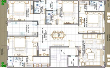 Floor Plan in 4 BHK Builder Floor at Sector 15 – for Sale