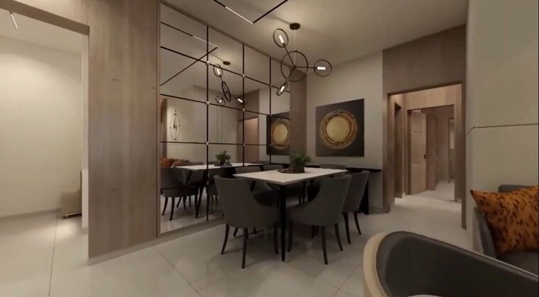 Dining area, kumar-prithvi 3 Bedroom 1141 Sq.Ft. Apartment In Kondhwa Pune 9954847