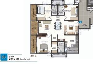 Floor Plan in 2 BHK Apartment at Rajapushpa Sierra, Tellapur – for Sale