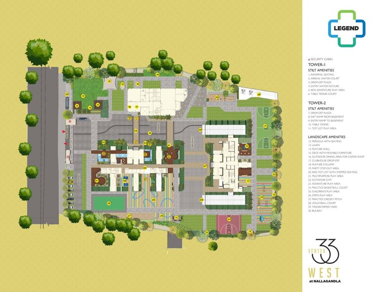 Master Plan, vertex-33-west 3 Bedroom 1930 Sq.Ft. Apartment In Nallagandla Hyderabad 9954869