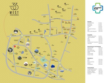 3 BHK Apartment – Map Location View at Vertex 33 West, Nallagandla - for Sale