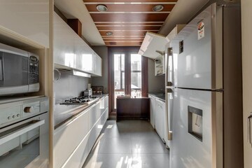 Kitchen in 3 BHK Apartment at La Gardenia CHS LTD, Mira Road – for Rent