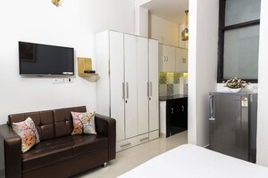 Kitchen in 1 RK Apartment at Sector 24 – for Rent