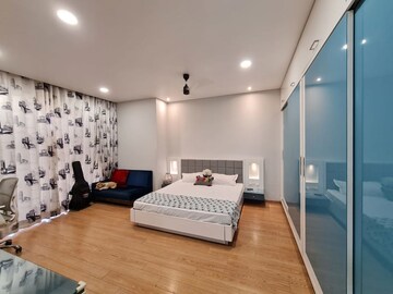 Living Room in 3.5 BHK Apartment at Panchshil One North, Magarpatta City – for Rent