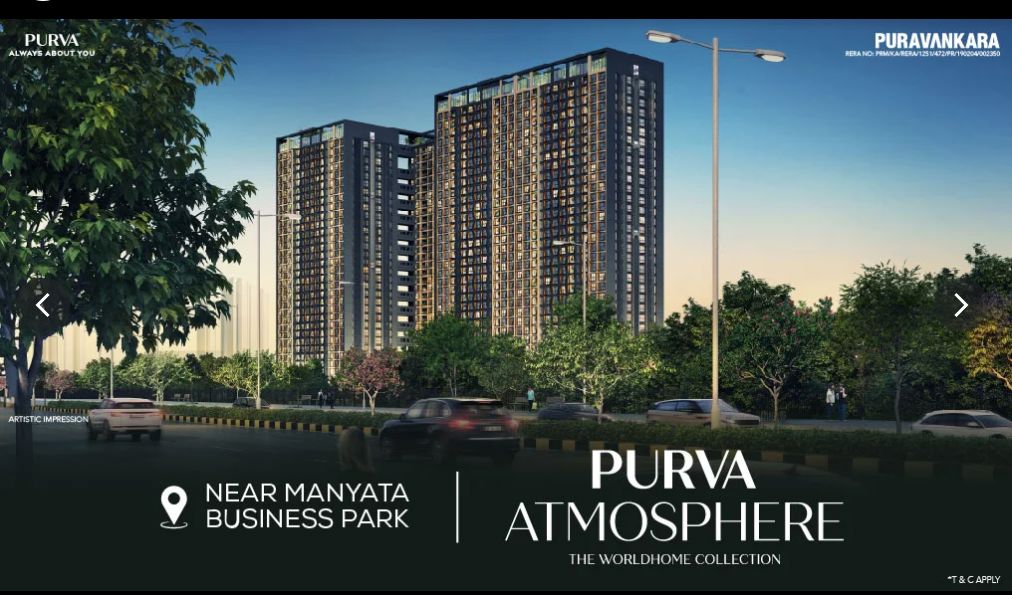 2 BHK 1279 Sq.Ft. Apartment in Purva Atmosphere