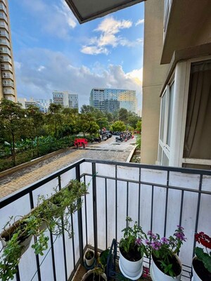 Balcony in 3 BHK Apartment at Bhartiya City Nikoo Homes II, Thanisandra Main Road – for Sale