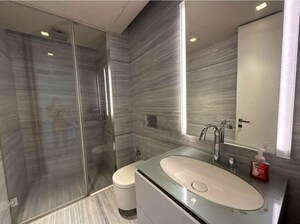 Bathroom in 3 BHK Apartment at Lodha The World Towers World One Tier 2, Worli – for Rent
