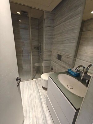 Bathroom in 4 BHK Apartment at Lodha The World Towers World One Tier 2, Worli – for Rent