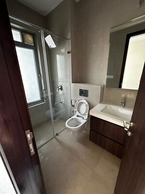 Bathroom in 3 BHK Apartment at Piramal Vaikunth, Balkum Pada – for Rent