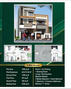3 BHK Independent House – Exterior View View at Kanpur Road - for Sale