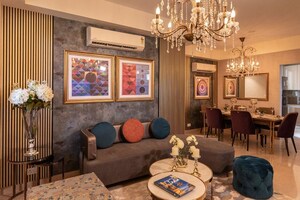 Living Room in 4 BHK Apartment at Sector 10a – for Sale