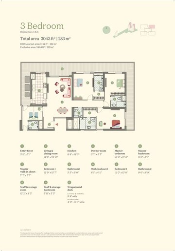 Floor Plan in 3.5 BHK Apartment at Max Estate 361, Sector 36a – for Sale