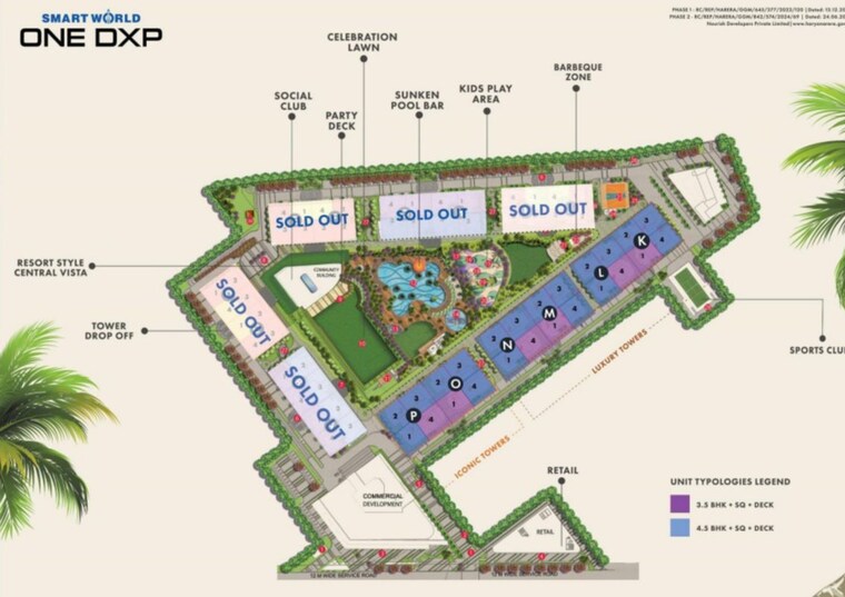 Master Plan, smart-world-one-dxp 4 Bedroom 3203 Sq.Ft. Apartment In Sector 113 Gurgaon 9956424