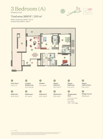 Floor Plan in 3 BHK Apartment at Max Estate 361, Sector 36a – for Sale