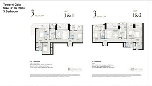 Floor Plan in 3 BHK Apartment at BPTP GAIA Residences, Sector 102 – for Sale