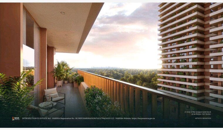 Balcony, max-estate-361 4 Bedroom 4083 Sq.Ft. Apartment In Sector 36a Gurgaon 9956485