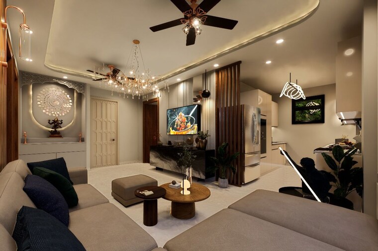 Living Room, ansal-api-versalia 4 Bedroom 2970 Sq.Ft. Builder Floor In Sector 67a Gurgaon 9956545