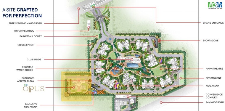 Master Plan, m3m-opus 3.5 Bedroom 2938 Sq.Ft. Apartment In Sector 67 Gurgaon 9956532
