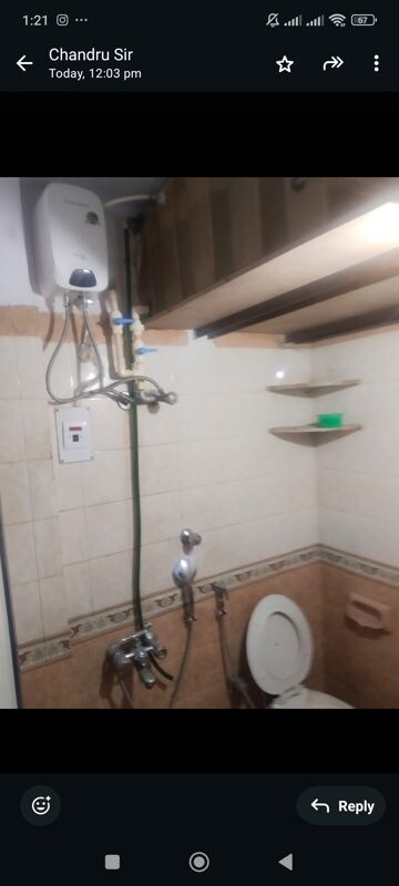 Bathroom in 1 BHK Apartment at Rutu Estate, Brahmand – for Rent