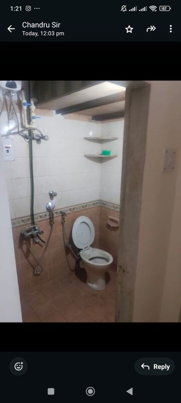 Bathroom in 1 BHK Apartment at Rutu Estate, Brahmand – for Rent