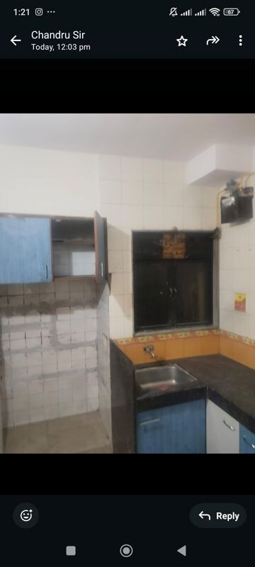 Kitchen in 1 BHK Apartment at Rutu Estate, Brahmand – for Rent