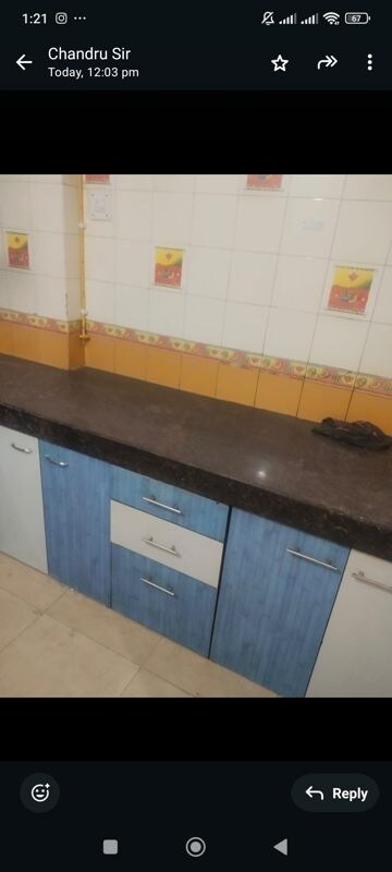 Kitchen in 1 BHK Apartment at Rutu Estate, Brahmand – for Rent