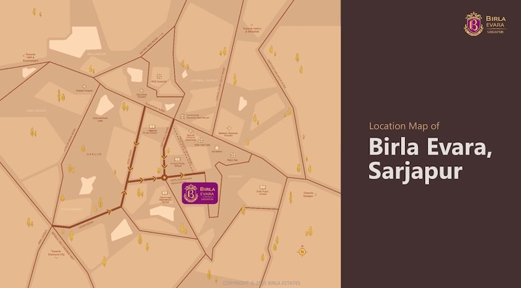 Map Location, birla-evara 3 Bedroom 1137 Sq.Ft. Apartment In Sarjapur Bangalore 9956447